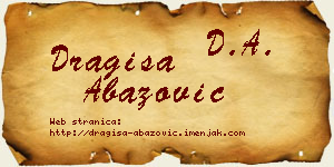 Dragiša Abazović vizit kartica